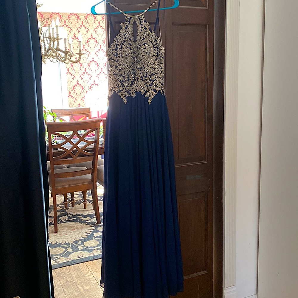 Navy blue prom dress